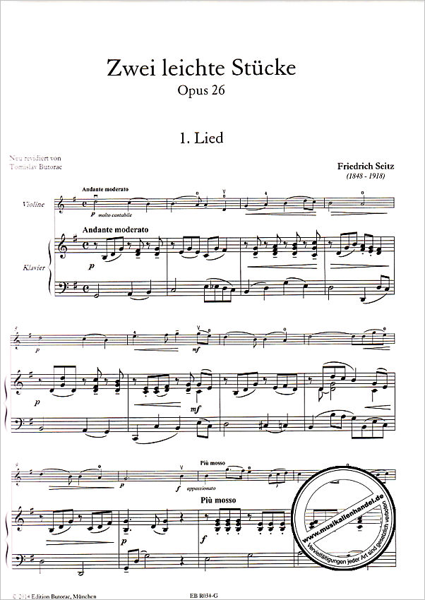 Notenbild für EB R034-G - Zwei leichte Stücke, op. 26