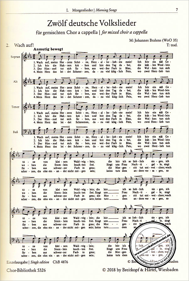 Notenbild für EBCHB 5327 - Chorbibliothek | Weltliches Repertoire 2