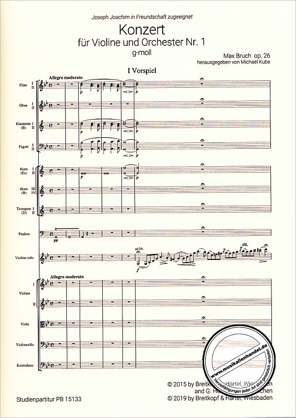 Notenbild für EBPB 15133-07 - Konzert 1 g-moll op 26