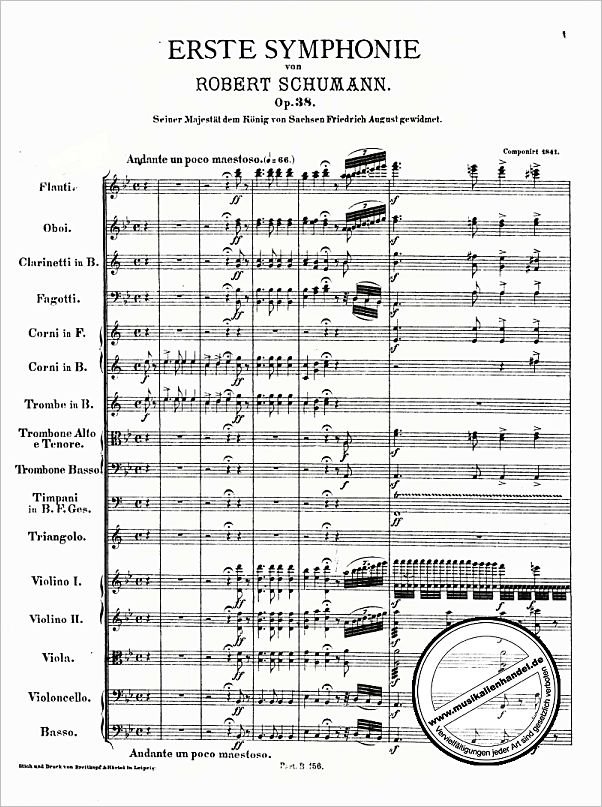 Notenbild für EBPB 5261 - SINFONIE 1 B-DUR OP 38 (FRUEHLING)