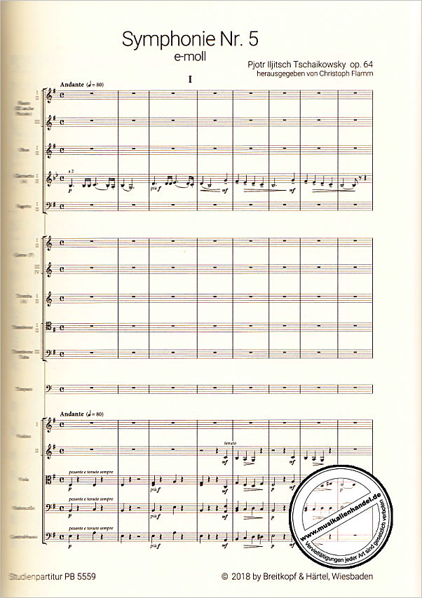 Notenbild für EBPB 5559-07 - Sinfonie 5 e-moll op 64