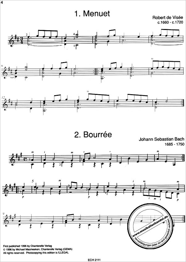 Notenbild für ECH 2111 - BAROQUE BOOK OF SOLOS