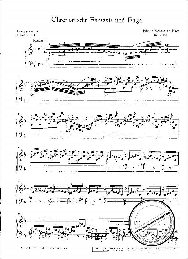 Notenbild für ED 01083 - CHROMATISCHE FANTASIE + FUGE BWV 903