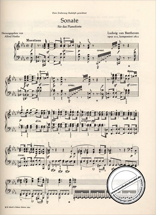 Notenbild für ED 0264 - SONATE 32 C-MOLL OP 111