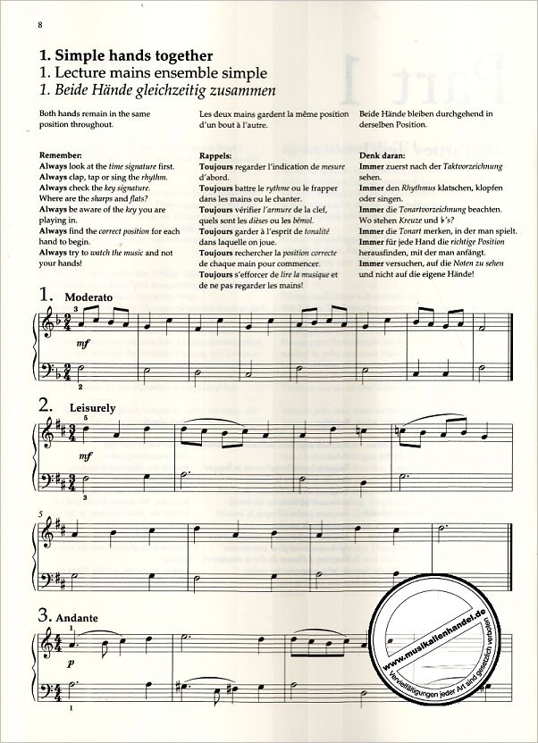 Notenbild für ED 12791 - PIANO SIGHT READING 2