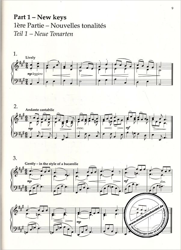 Notenbild für ED 12889 - PIANO SIGHT READING 3