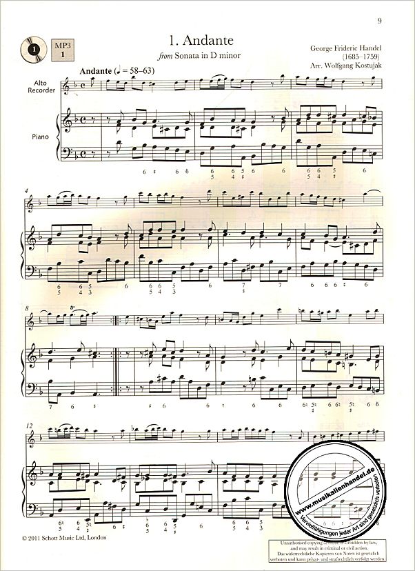Notenbild für ED 13325 - BAROQUE RECORDER ANTHOLOGY 4