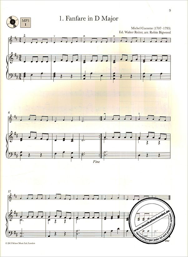 Notenbild für ED 13447 - BAROQUE VIOLIN ANTHOLOGY 1