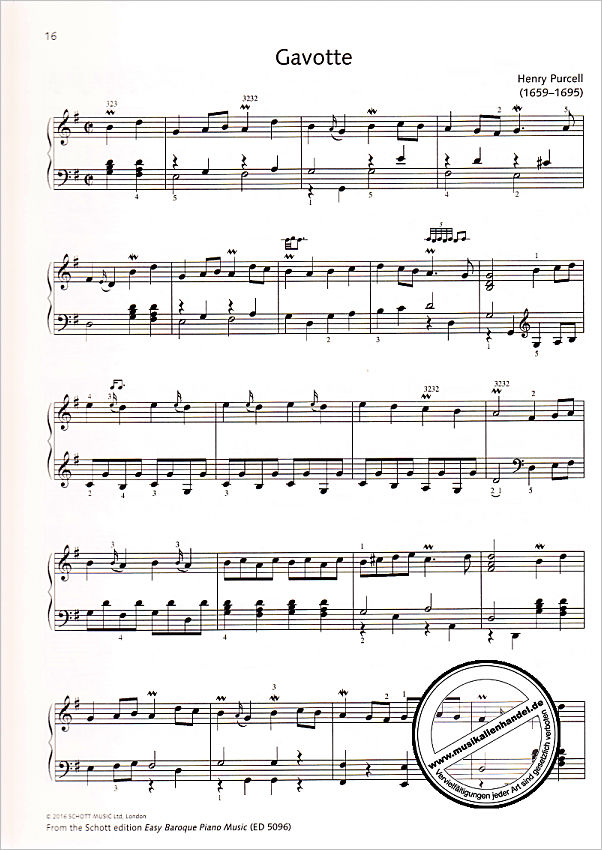 Notenbild für ED 13849 - RELAX WITH BAROQUE PIANO