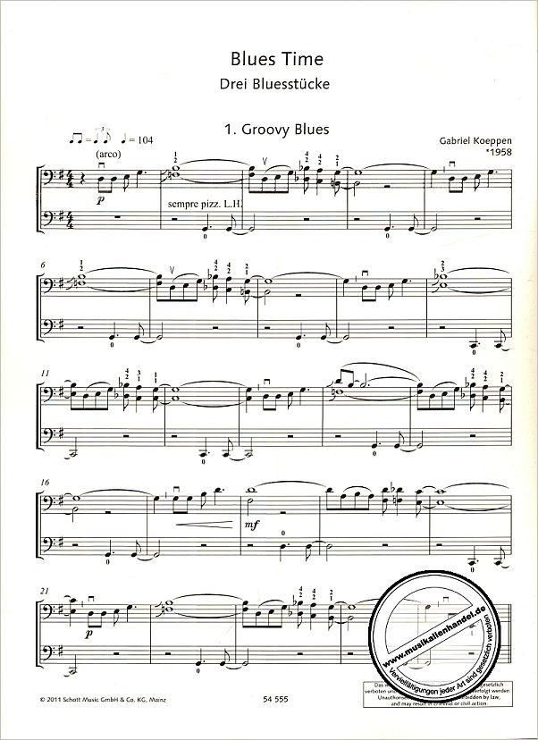 Notenbild für ED 21243 - BLUES TIME