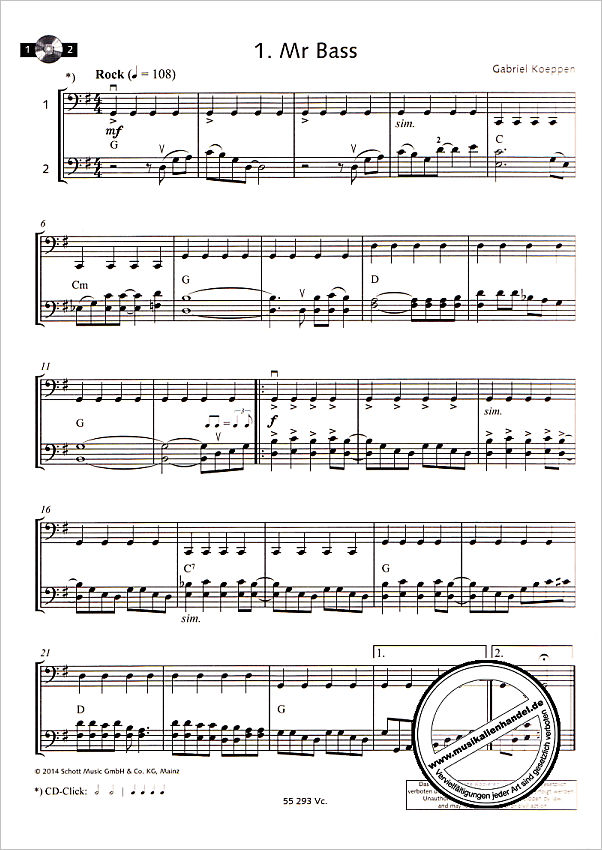 Notenbild für ED 21556 - HOT CELLO 1