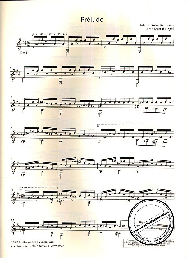 Notenbild für ED 21601 - BACH FOR GUITAR