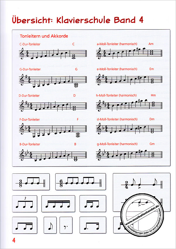 Notenbild für ED 22774 - Piano junior 4 - Theoriebuch