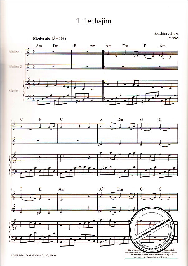 Notenbild für ED 22866 - Klezmer + Violin