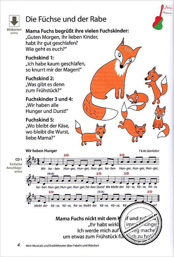 Notenbild für ED 23135 - Mini Musicals und Erzähltheater über Fabeln und Märchen