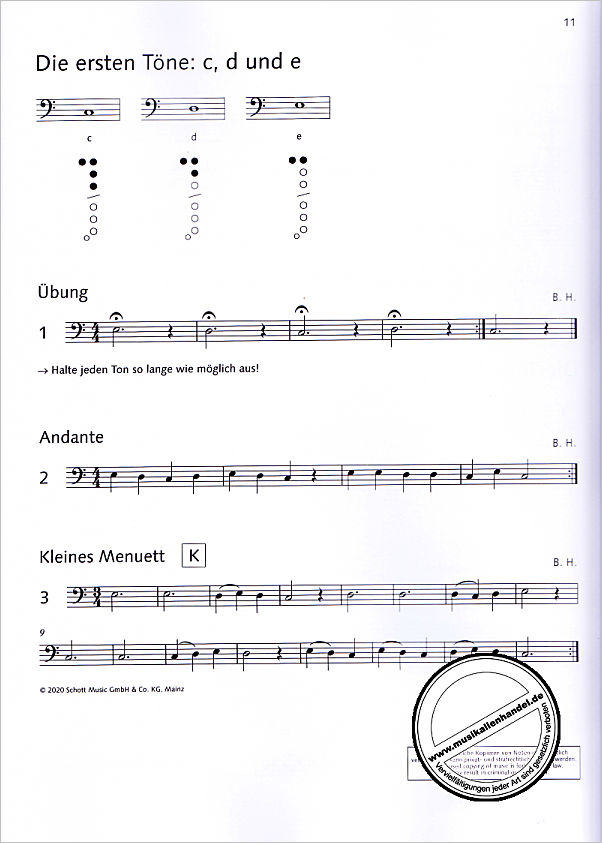 Notenbild für ED 23220 - Bassblockflötenschule