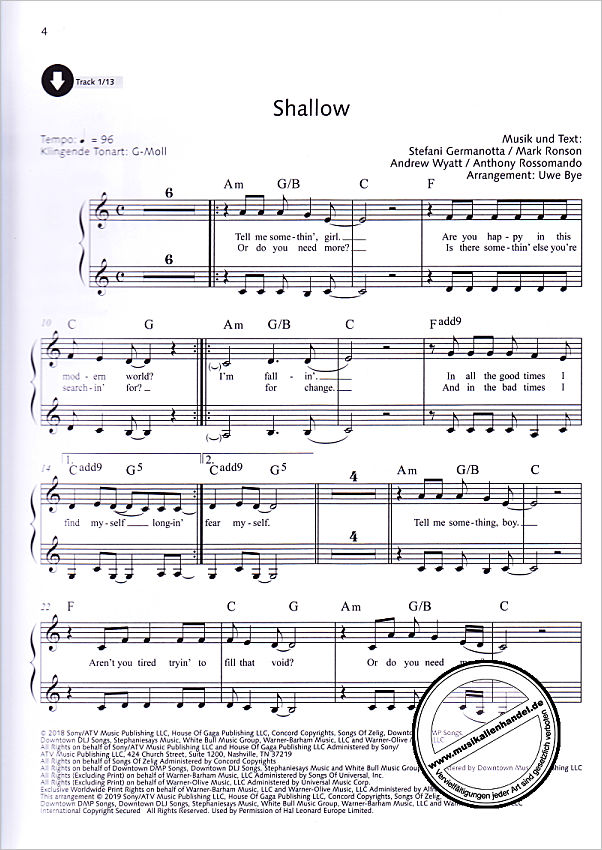 Notenbild für ED 23228 - Pop for Clarinet 3