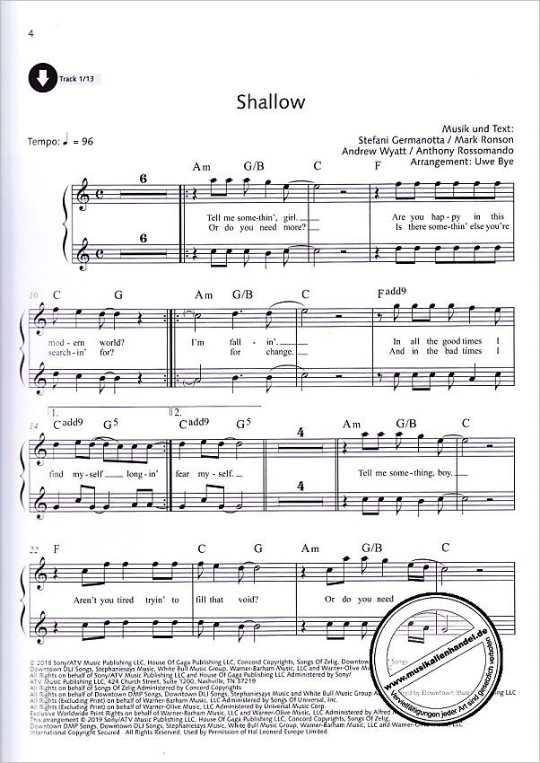 Notenbild für ED 23230 - Pop for Flute 2