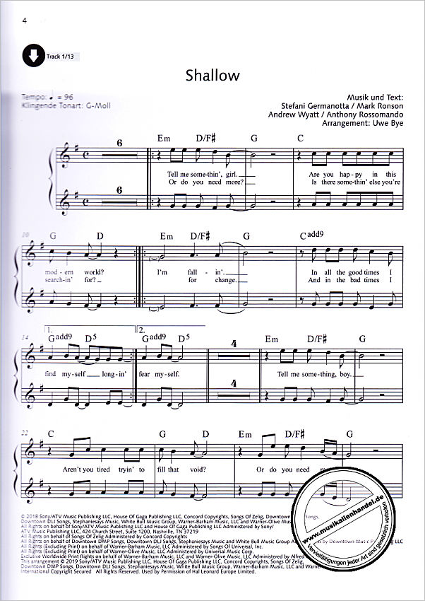 Notenbild für ED 23231 - Pop for alto saxophone 3