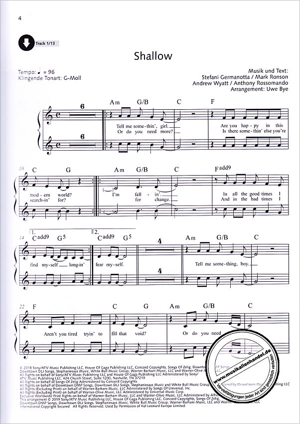 Notenbild für ED 23232 - Pop for trumpet 3