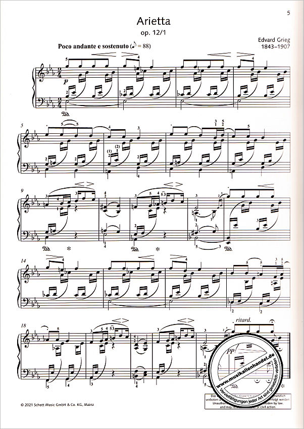 Notenbild für ED 23397 - Mein erster Grieg