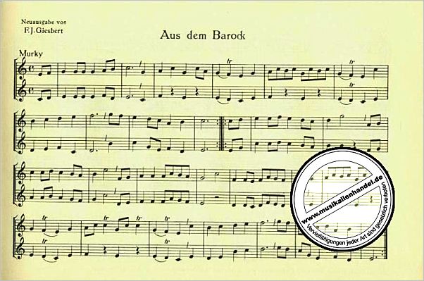 Notenbild für ED 2658 - AUS DEM BAROCK