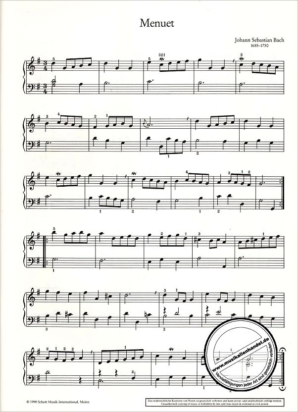 Notenbild für ED 5096 - LEICHTE KLAVIERMUSIK DES BAROCK