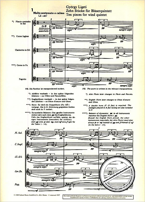 Notenbild für ED 6304 - STUECKE 10 (1968)