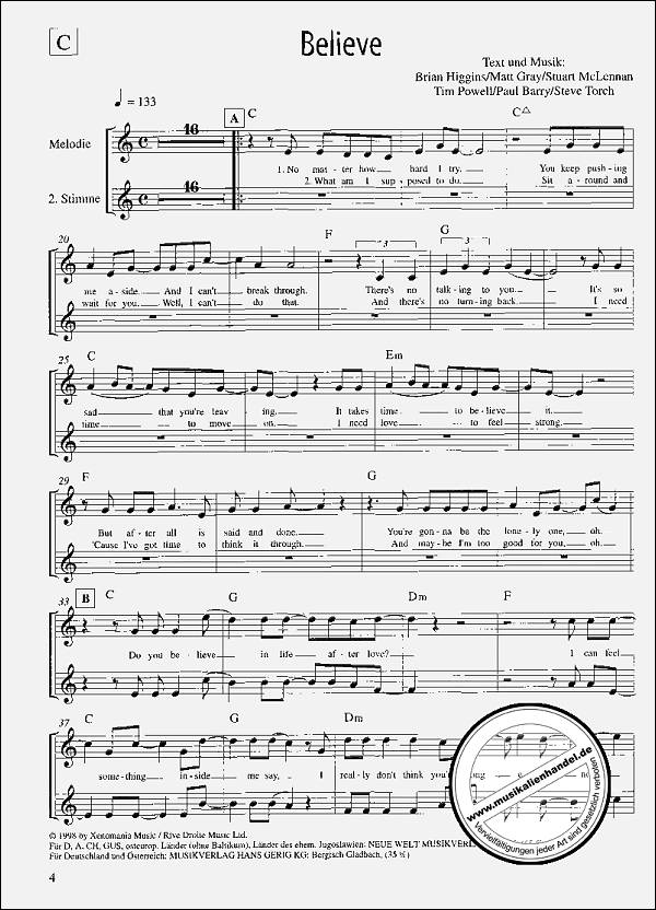 Notenbild für ED 9197 - POP HITS 1