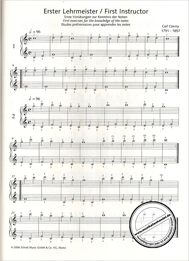 Notenbild für ED 9819 - ERSTER LEHRMEISTER OP 599