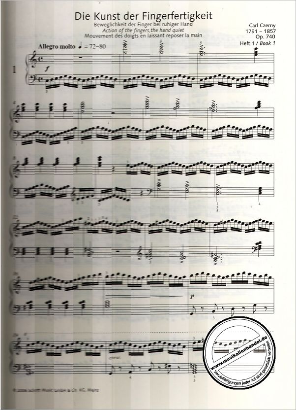 Notenbild für ED 9820 - KUNST DER FINGERFERTIGKEIT OP 740