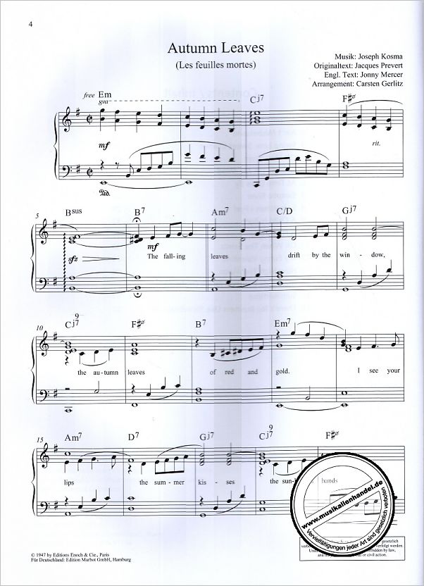 Notenbild für ED 9843 - JAZZ BALLADS