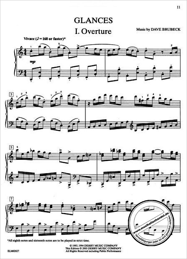 Notenbild für ELM 02027 - SERIOUSLY BRUBECK