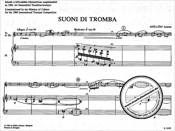 Notenbild für EMB 12633 - SUONI DI TROMBA