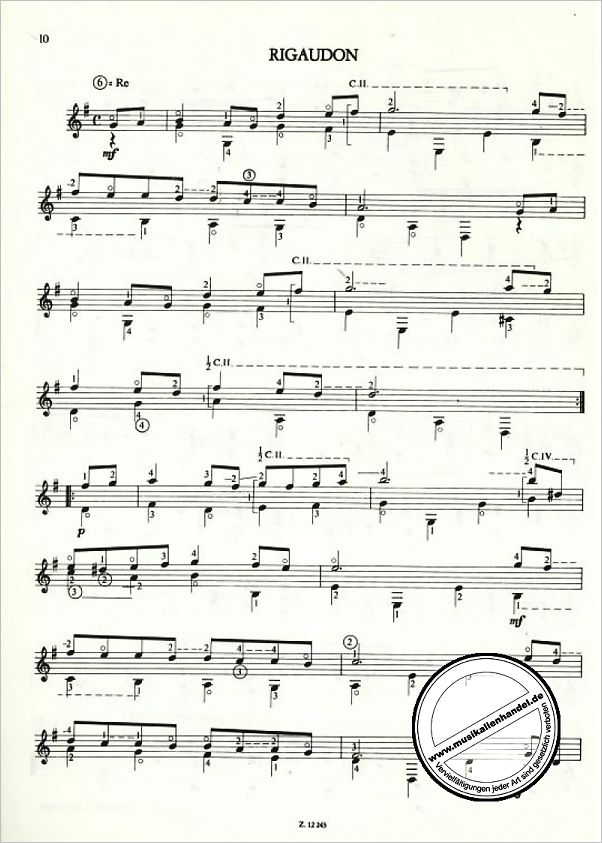 Notenbild für EMB 12243 - LEICHTE STUECKE FUER GITARRE