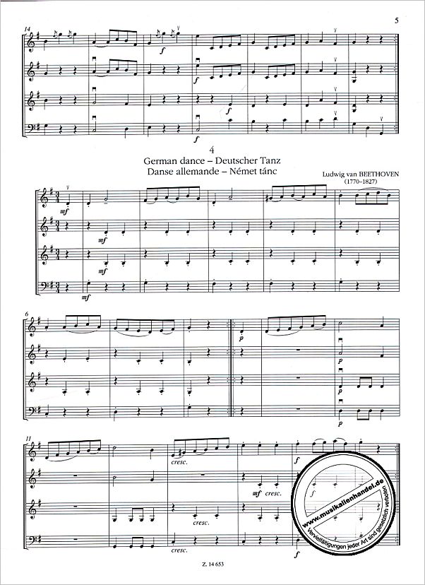 Notenbild für EMB 14653 - CLASSICAL MUSIC FOR CHILDREN'S STRING ORCHESTRA