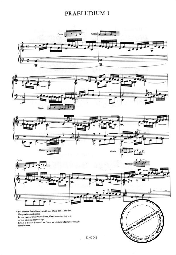 Notenbild für EMB 40042 - DAS WOHLTEMPERIERTE KLAVIER 2 BWV 870-893