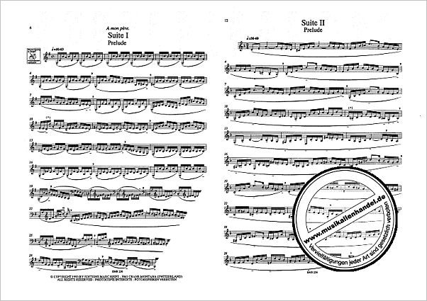 Notenbild für EMR 256 - 6 SUITEN BWV 1007-1012 (VC)