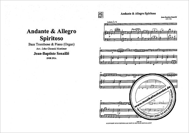 Notenbild für EMR 293A - ANDANTE + ALLEGRO SPIRITUOSO