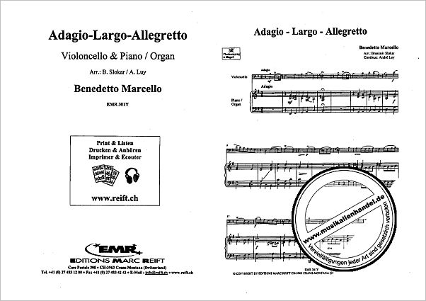 Notenbild für EMR 301Y - ADAGIO LARGO ALLEGRETTO