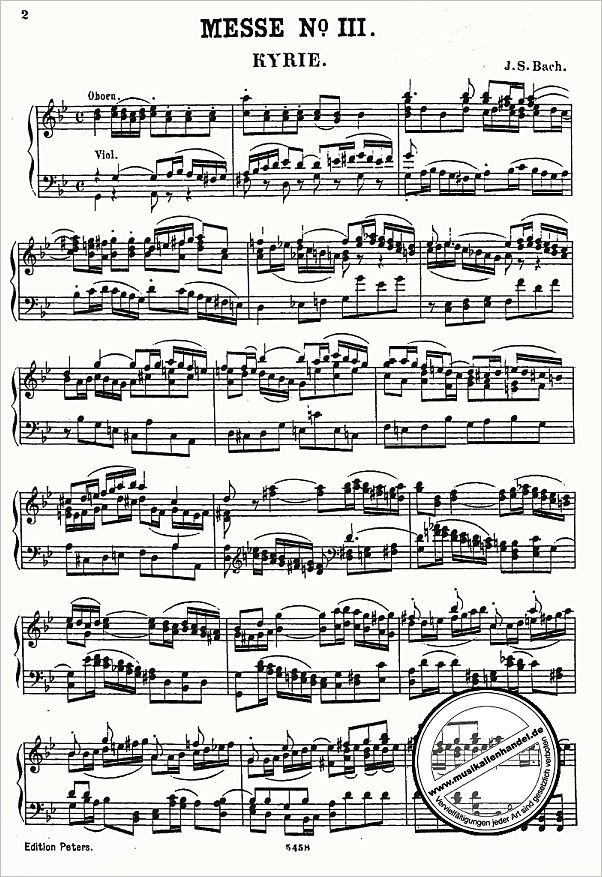 Notenbild für EP 1018C - MESSE NR 3 BWV 235
