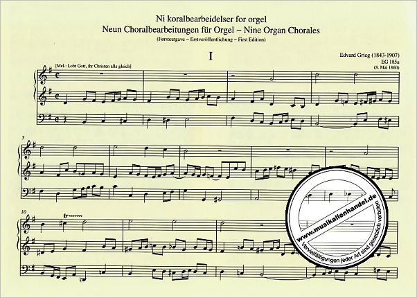Notenbild für EP 10879 - CHORALBEARBEITUNGEN + FUGEN