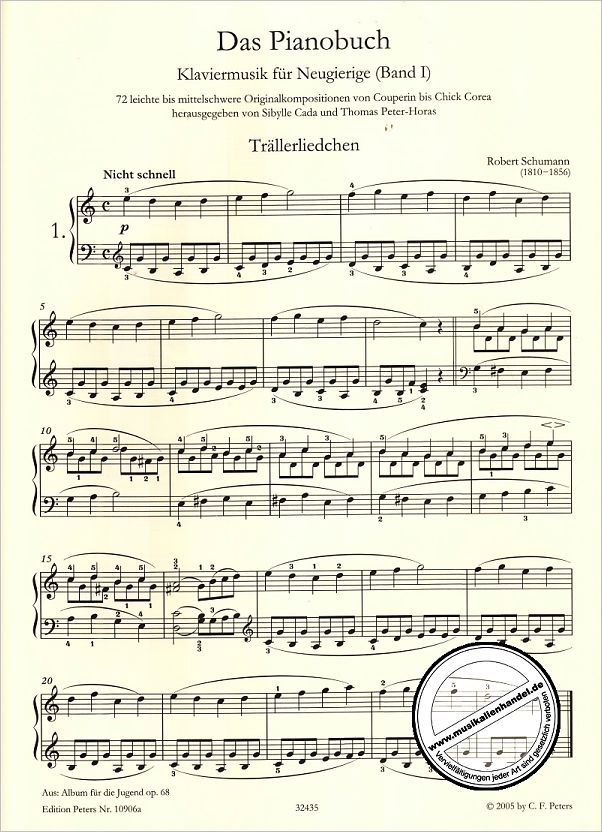 Notenbild für EP 10906A - DAS PIANOBUCH 1 - KLAVIERMUSIK FUER NEUGIERIGE