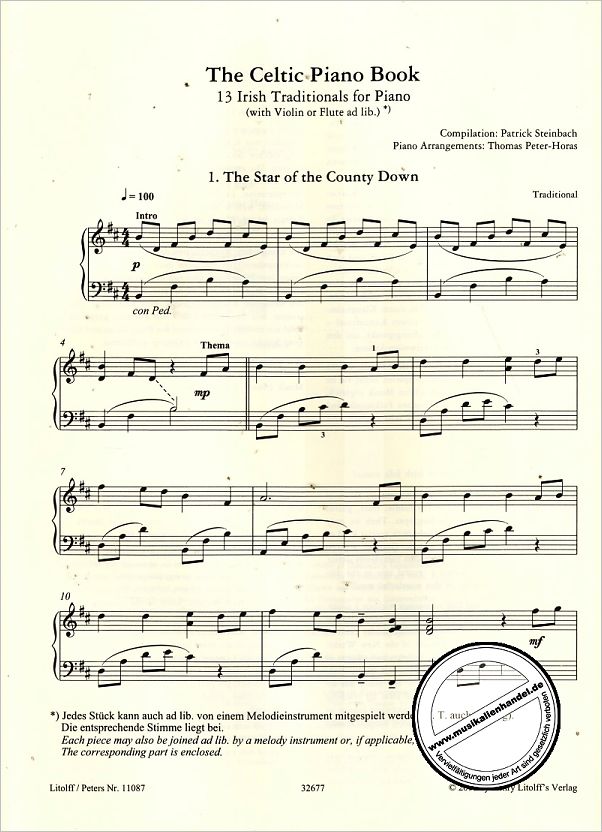 Notenbild für EP 11087 - THE CELTIC PIANO BOOK
