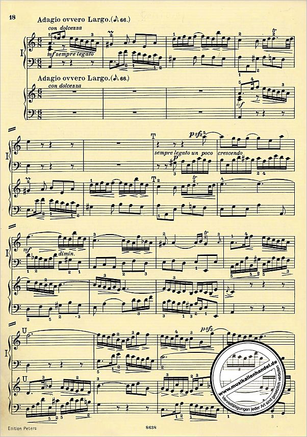Notenbild für EP 2200A - KONZERT C-DUR BWV 1061 - 2 KLAV
