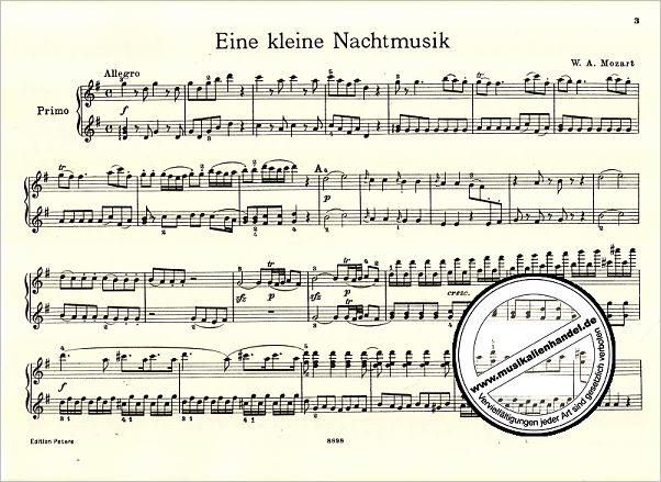 Notenbild für EP 3078 - EINE KLEINE NACHTMUSIK G-DUR KV 525