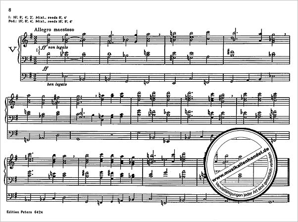 Notenbild für EP 6424 - 213 CHORALVORSPIELE 24 FUER DAS KIRCHANJAHR
