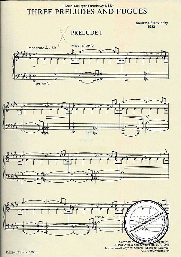 Notenbild für EP 66933 - 3 PRELUDES + FUGUES