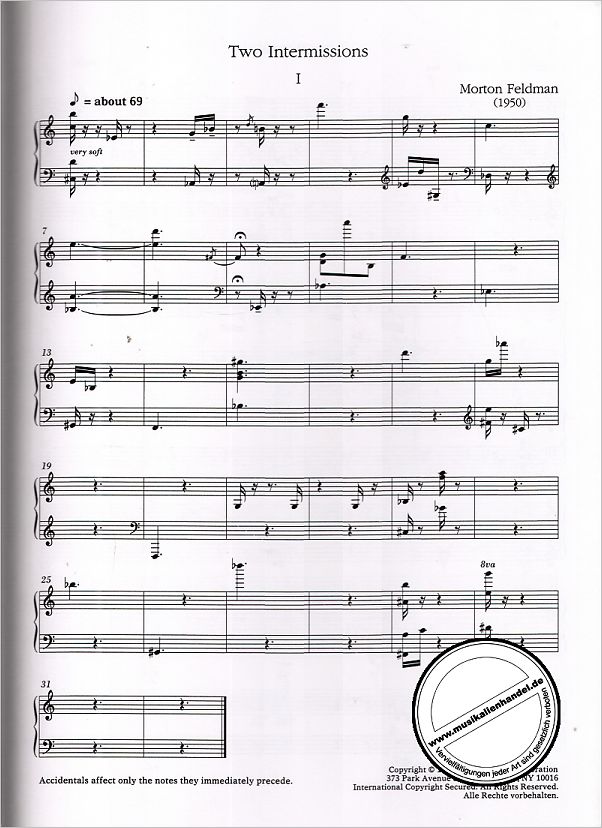 Notenbild für EP 67976 - SOLO PIANO WORKS 1950-64