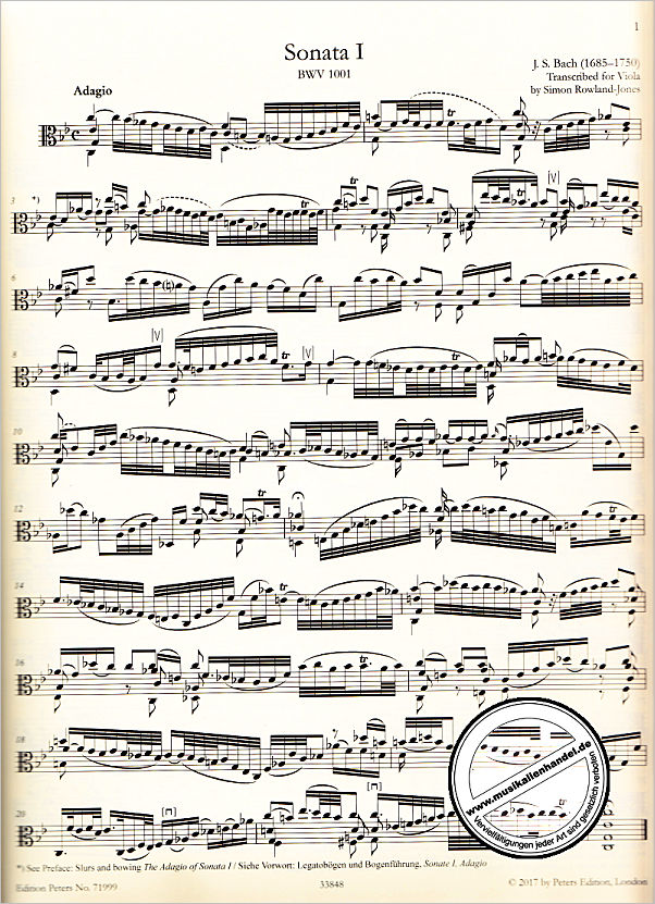 Notenbild für EP 71999 - SONATEN + PARTITEN BWV 1001-1006